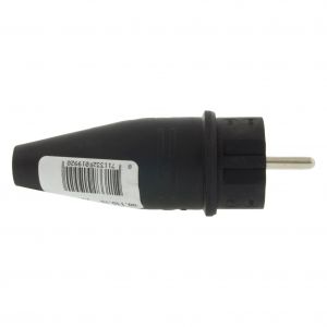 Q-Link stekker volrubber met randaarde 10/16 A zwart 00.110.15