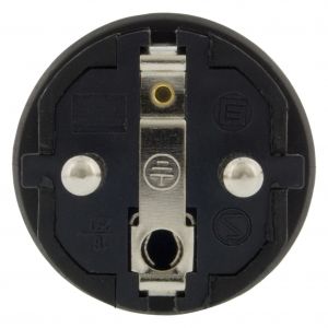 Q-Link stekker randaarde 10/16 A rubber zwart 00.110.17