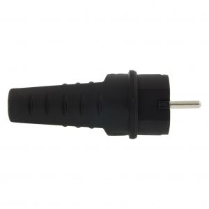 Q-Link stekker randaarde 10/16 A rubber zwart 00.110.17