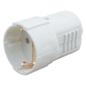 Q-Link contrastekker met randaarde 10/16 A wit 00.110.33