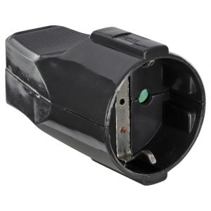 Q-Link contrastekker randaarde 10/16A zwart 00.110.35
