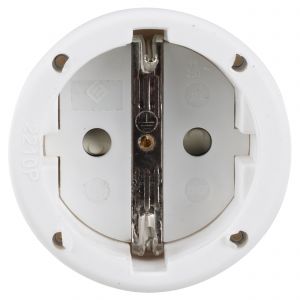 Q-Link contrastekker PVC met randaarde 10/16 A wit 00.110.36