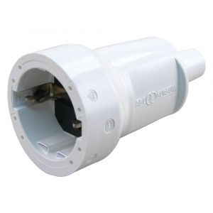 Q-Link contrastekker PVC met randaarde 10/16 A wit 00.110.36