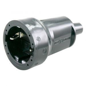 Q-Link contrastekker PVC met randaarde 10/16 A zwart 00.110.37