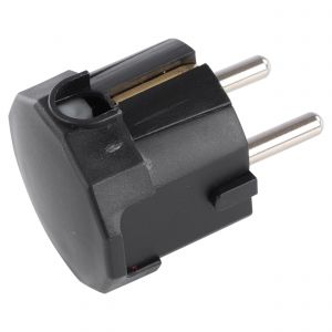 Q-Link stekker randaarde 10/16 A met onder-invoer zwart 00.110.38