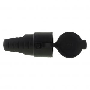 Q-Link contrastekker randaarde rubber 10/16A zwart 00.110.41