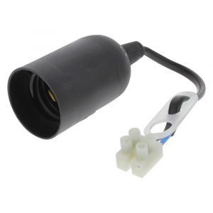 Q-Link verhuisfitting E27 met kabel en kroonsteen zwart set 2 stuks 00.320.00