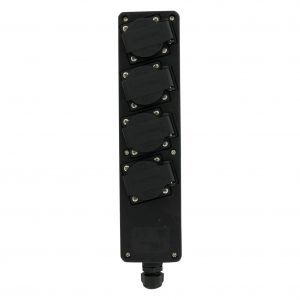 Q-Link stekkerdoos 4-voudig slagvast randaarde maximaal 3600 W zwart 00.845.59