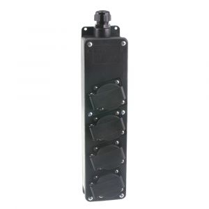 Q-Link stekkerdoos 4-voudig slagvast randaarde maximaal 3600 W zwart 00.845.59
