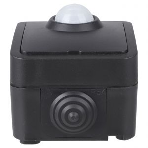 Q-Link bewegingsmelder opbouw met sensor en schakelaar IP54 zwart 00.946.95