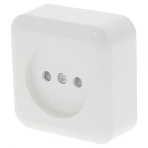 Q-Link contactdoos opbouw 1-voudig met kind-aanraakbeveiliging polarwit 00.947.01