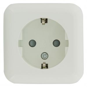 Q-Link contactdoos opbouw 1-voudig met kind-aanraakbeveiliging randaarde polarwit 00.947.03