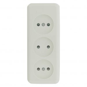 Q-Link contactdoos opbouw 3-voudig polarwit 00.947.23