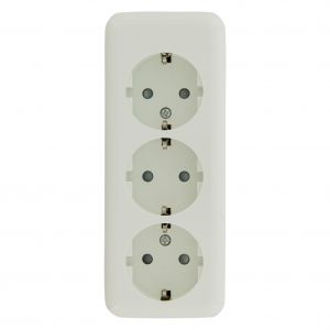 Q-Link contactdoos opbouw 3-voudig randaarde polarwit 00.947.24