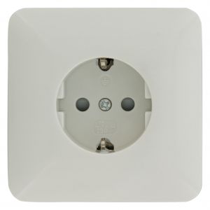 Q-Link contactdoos inbouw 1-voudig met kind-aanraakbeveiliging randaarde polarwit 01.079.43