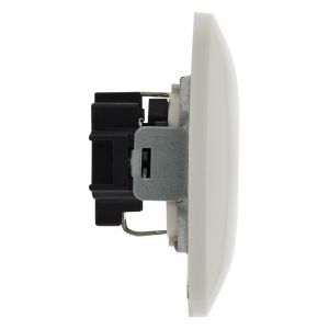 Q-Link contactdoos inbouw 1-voudig met kind-aanraakbeveiliging randaarde polarwit 01.079.43