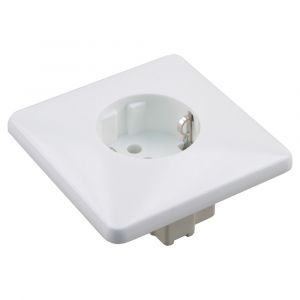 Q-Link contactdoos inbouw 1-voudig met kind-aanraakbeveiliging randaarde polarwit 01.079.43