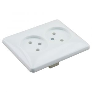 Q-Link contactdoos inbouw 2-voudig met kind-aanraakbeveiliging polarwit 01.079.49