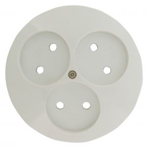 Q-Link contactdoos inbouw 3-voudig met kind-aanraakbeveiliging polarwit 01.079.54