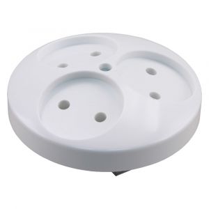 Q-Link contactdoos inbouw 3-voudig met kind-aanraakbeveiliging polarwit 01.079.54