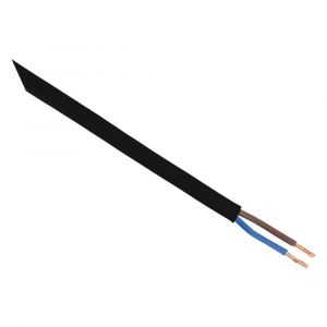 Q-Link huishoudsnoer plat belastbaar tot 1200 W 2x0.75 mm2 100 m zwart 01.265.39