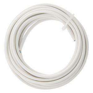 Q-Link huishoudsnoer plat belastbaar tot 1200 W 2x0.75 mm2 100 m wit 01.265.43