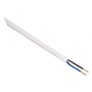 Q-Link huishoudsnoer plat belastbaar tot 1200 W 2x0.75 mm2 100 m wit 01.265.43