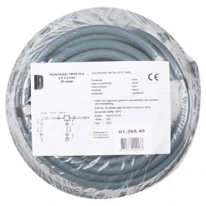 Q-Link buitenkabel YMVK DCA 3x2.5 mm2 25 m grijs 01.266.46