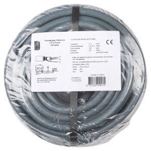 Q-Link grondkabel YMVK-AS DCA 2x2.5 mm2 25 m grijs 01.266.50