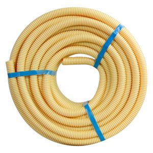Pipelife installatiebuis diameter 5/8 flexibel Flexivolt low frictIon 20 m geel 01.474.52