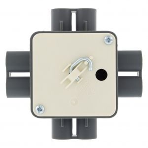 Attema centraaldoos met deksel ongelijk diameter 5/8 inch grijs 01.476.30