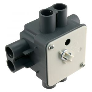Attema centraaldoos met deksel ongelijk diameter 5/8 inch grijs 01.476.30