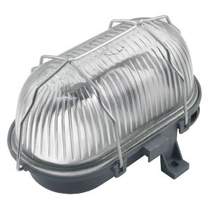 Q-Link Bullie buitenverlichting wandlamp ovaal maximaal 60 W spatwaterdicht grijs 01.581.06