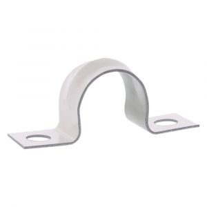 Q-Link zadel metaal voor installatiebuis 5/8 inch 16 mm met schroeven wit set 20 stuks 03.003.68