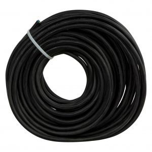 Q-Link rubber kabel glad 3x1.0 mm2 20 m zwart 03.006.96