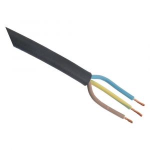 Q-Link rubber kabel glad 3x1.0 mm2 20 m zwart 03.006.96