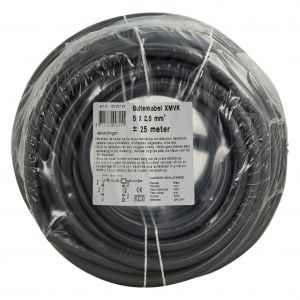 Q-Link buitenkabel XMVK 5x2.5 mm2 25 m grijs 03.007.20
