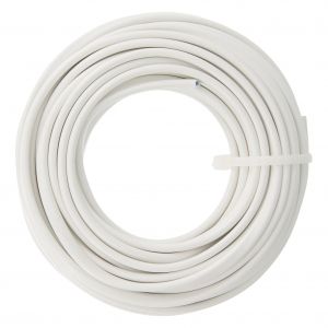 Q-Link huishoudsnoer plat belastbaar tot 1200 W 2x0.75 mm2 10 m wit 03.030.39