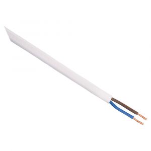 Q-Link huishoudsnoer plat belastbaar tot 1200 W 2x0.75 mm2 10 m wit 03.030.39