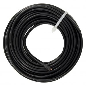 Q-Link huishoudsnoer plat belastbaar tot 1200 W 2x0.75 mm2 10 m zwart 03.030.41