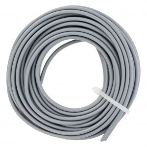 Q-Link huishoudsnoer plat belastbaar tot 1200 W 2x0.75 mm2 10 m zilver 03.030.43