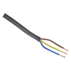 Q-Link huishoudkabel hittebestendig tot 90 graden 3x1.0 mm2 5 m zwart 03.030.70