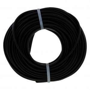 Q-Link huishoudsnoer plat belastbaar tot 1200 W 2x0.75 mm2 20 m zwart 03.030.75