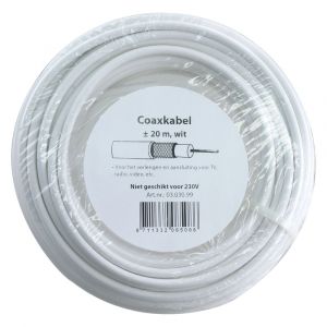 Q-Link coax kabel 3C2V 75 ohm 20 m. diameter 5 mm2 wit 03.030.99