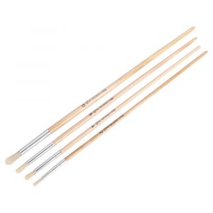Copenhagen Pro ronde Lyonpenselen set maat 2-4-6-10 wit Chinees varkenshaar FSC gelakte houten steel 4 delig 23.149.50