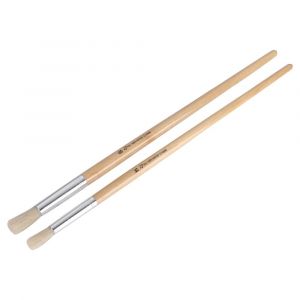 Copenhagen Pro ronde Lyonpenselen set maat 14-18 wit Chinees varkenshaar FSC gelakte houten steel 2 delig 23.149.51
