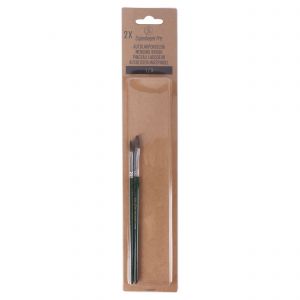 Copenhagen Pro autolakpenselen set maat 1-3 pony haar FSC groen gelakte houten steel 2 delig 23.149.60