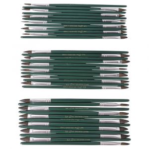 Copenhagen Pro autolakpenselen set maat 1-2-3 Pony haar FSC groen gelakte houten steel 36 delig 23.149.61