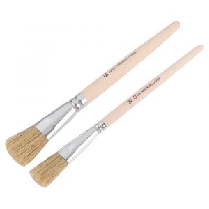 Copenhagen Pro rijwielpenselen set maat 14-18 wit Chinees varkenshaar FSC ongelakte houten steel 2 delig 23.149.70