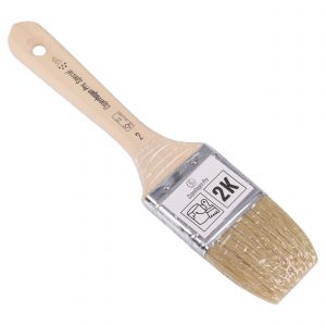 Copenhagen Pro 2 componenten platte kwast 5* maat 2 wit Chinees varkenshaar FSC houten steel 23.206.20